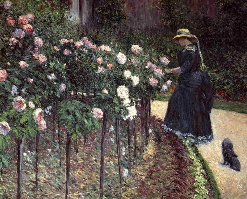 Gustave Caillebotte Roses, Garden at Petit Gennevilliers